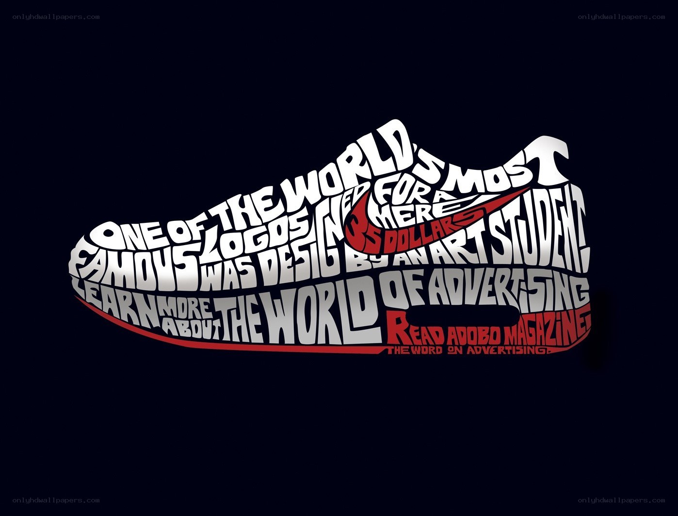 Nike logo word art