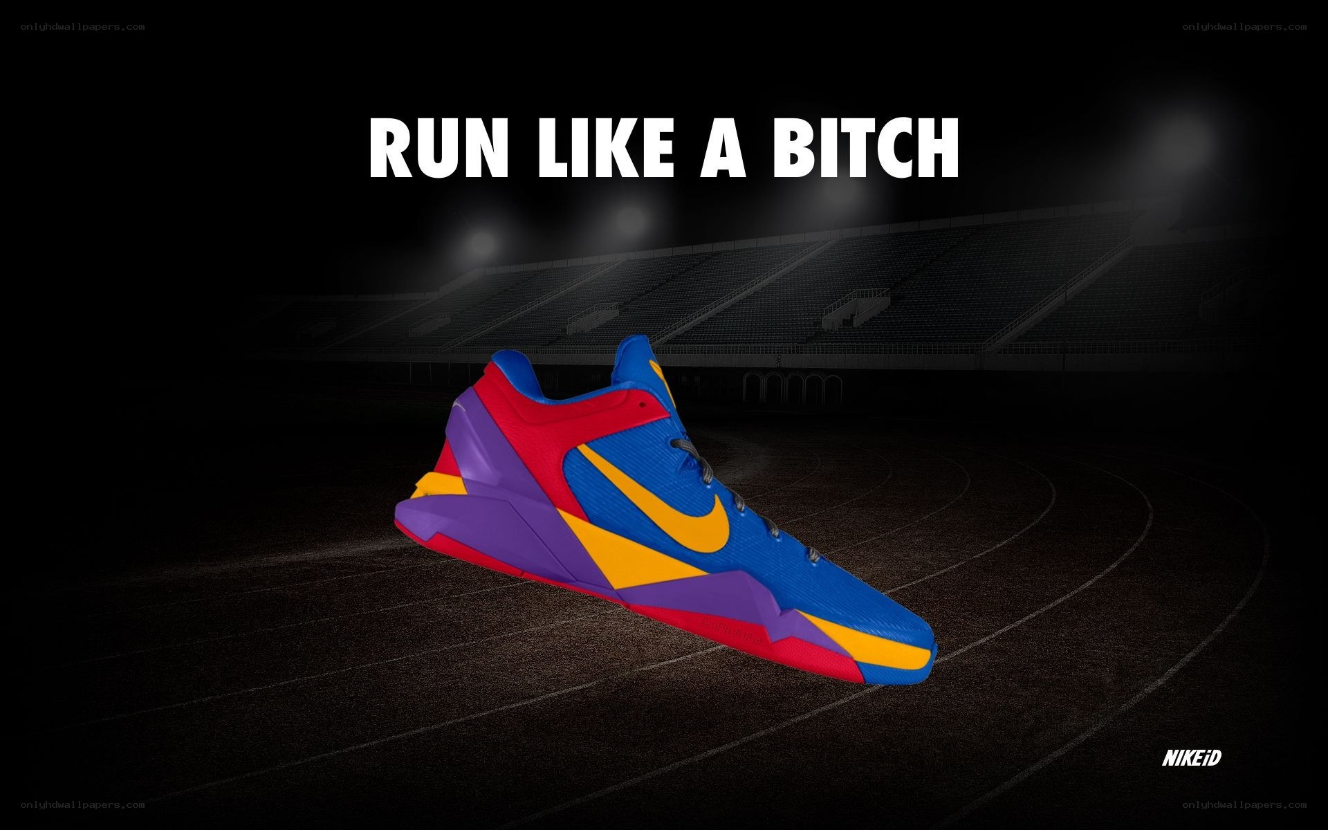 Nike shoe on track