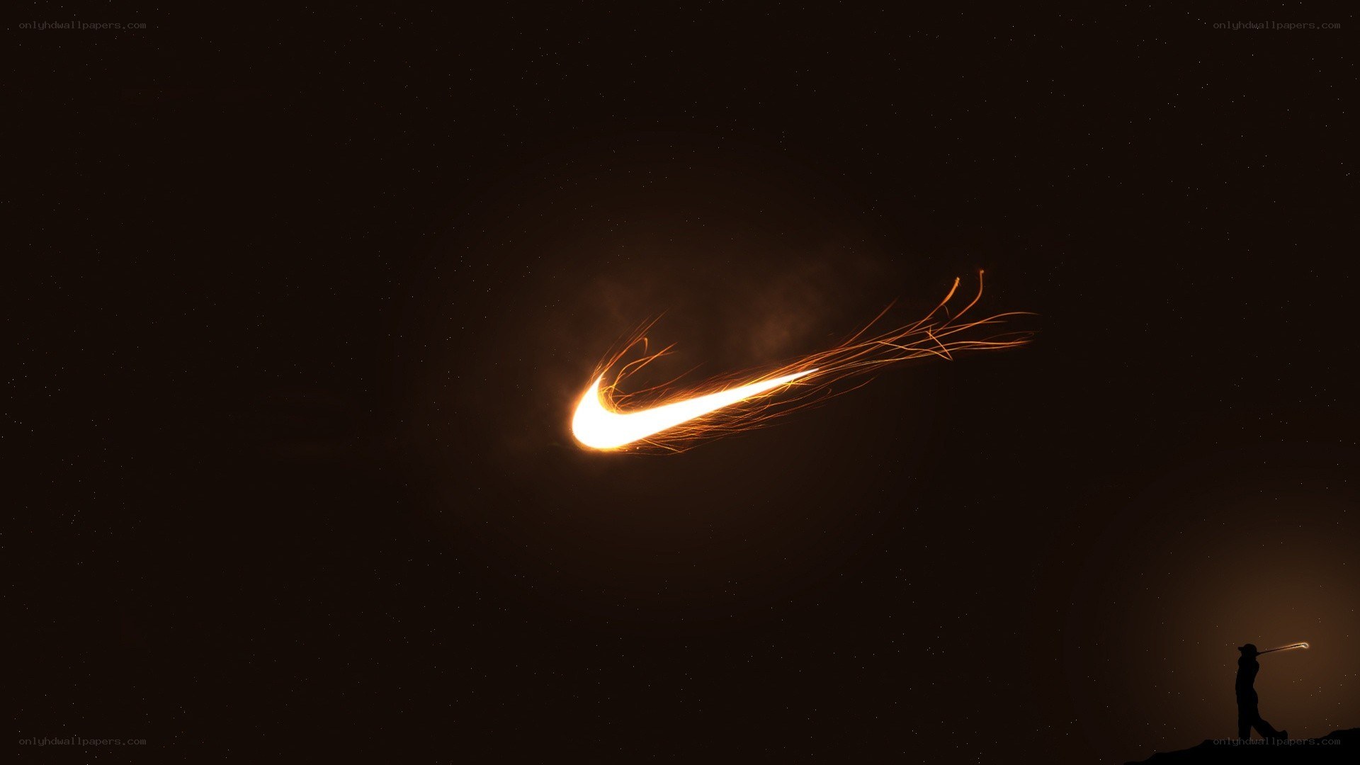Nike swoosh light trail