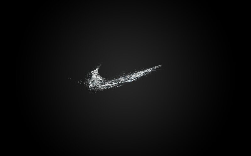 Nike Swoosh Logo — Black, Minimalist