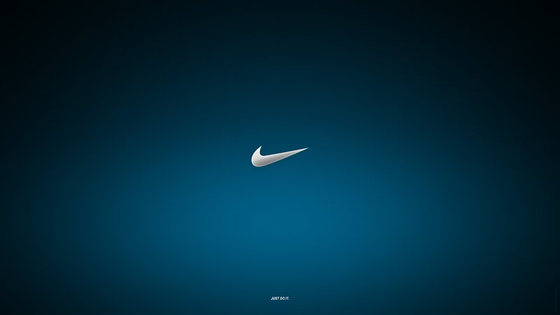 Nike Swoosh Logo — Blue