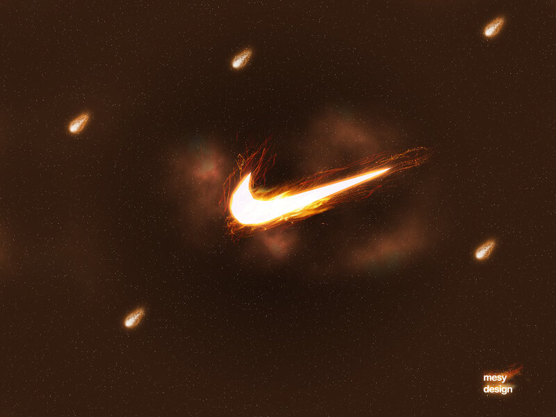 Nike Swoosh Logo — Brown