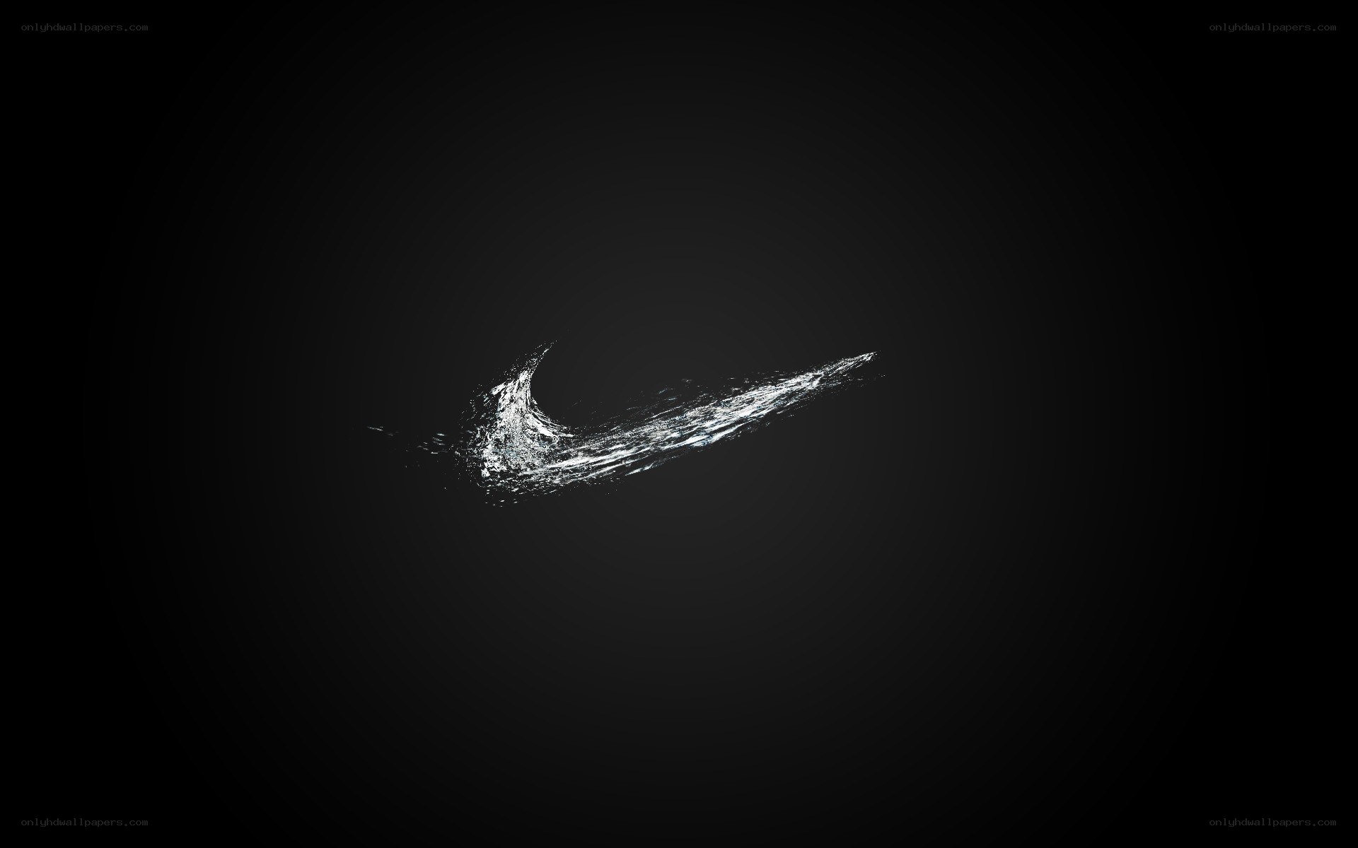 Nike swoosh water effect