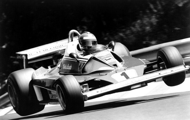 Niki Lauda in a Formula One car