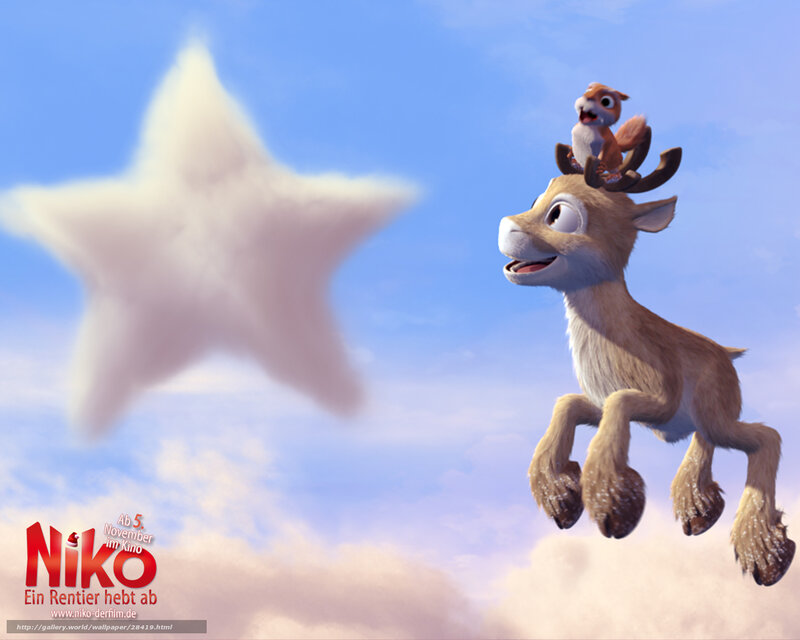 Niko the reindeer flying