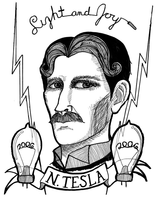Nikola Tesla illustration