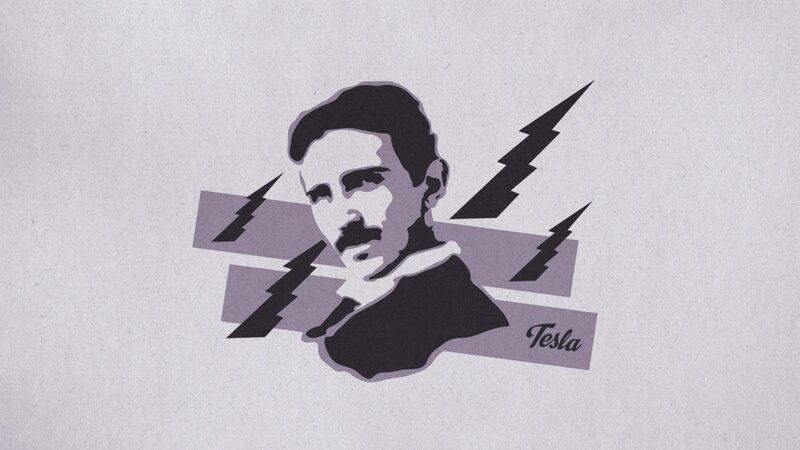 Nikola Tesla Portrait — Gray
