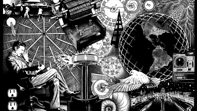 Nikola Tesla with Inventions