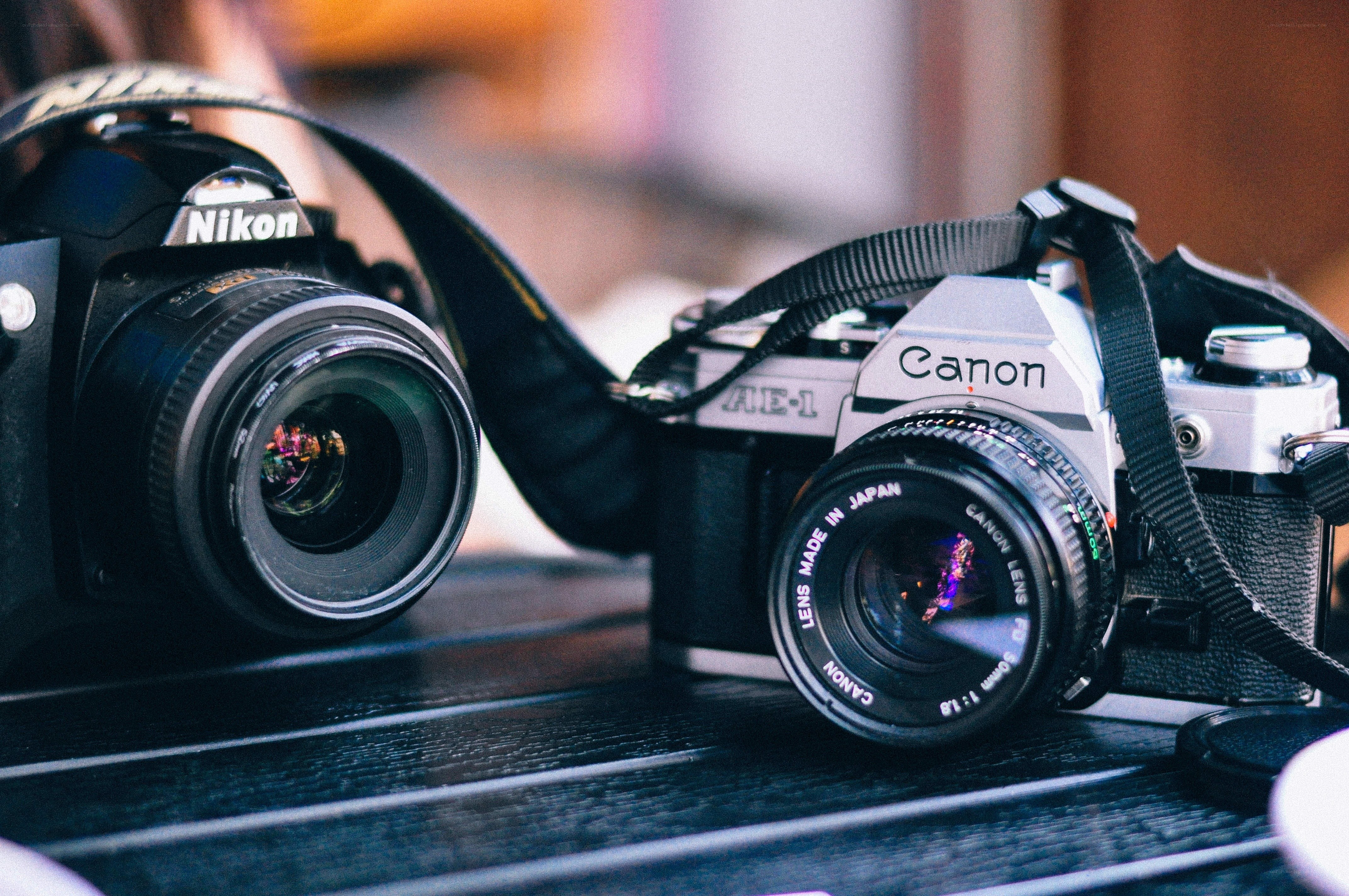 Nikon and Canon cameras