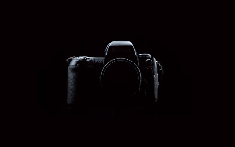 Nikon camera in darkness