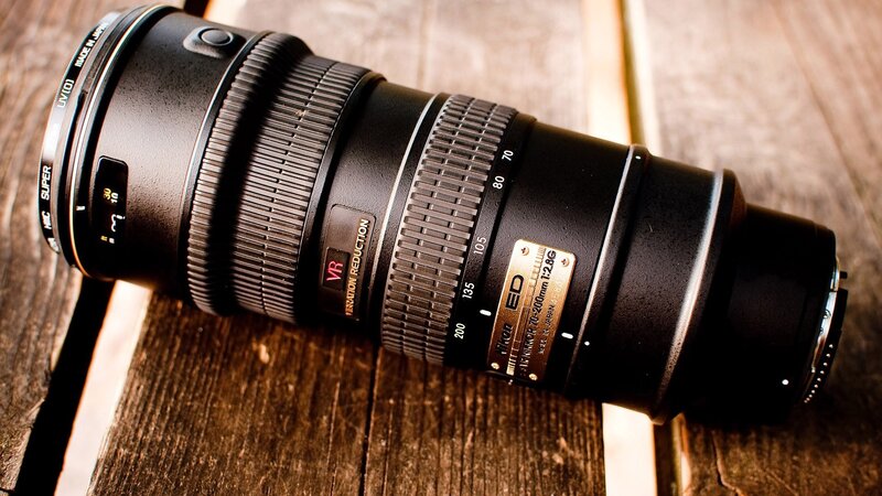 Nikon Camera Lens — Black, Neutral, Photograph