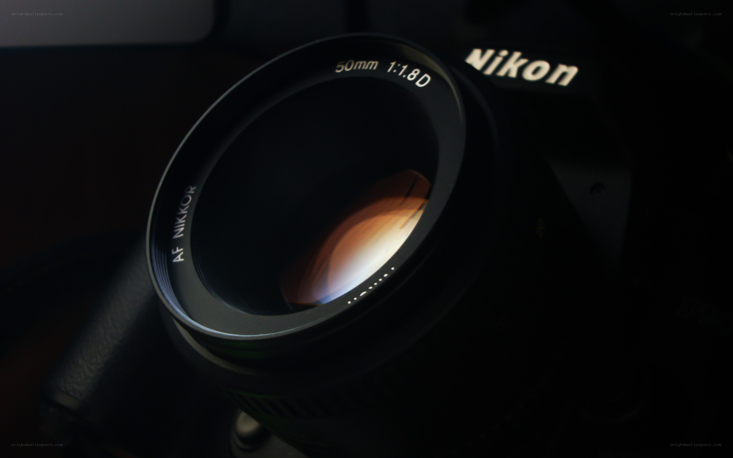 Nikon camera lens close-up