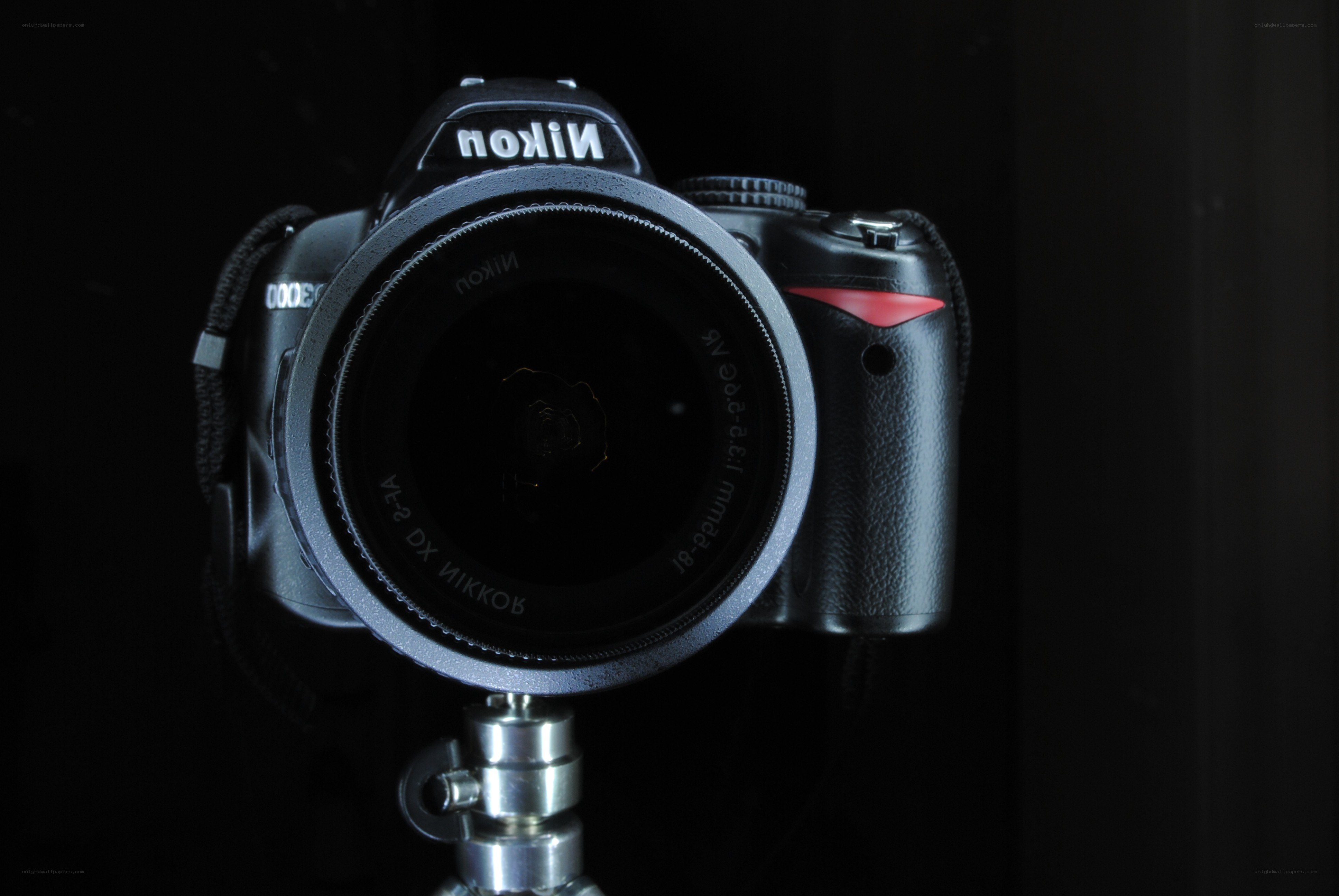 Nikon camera on tripod