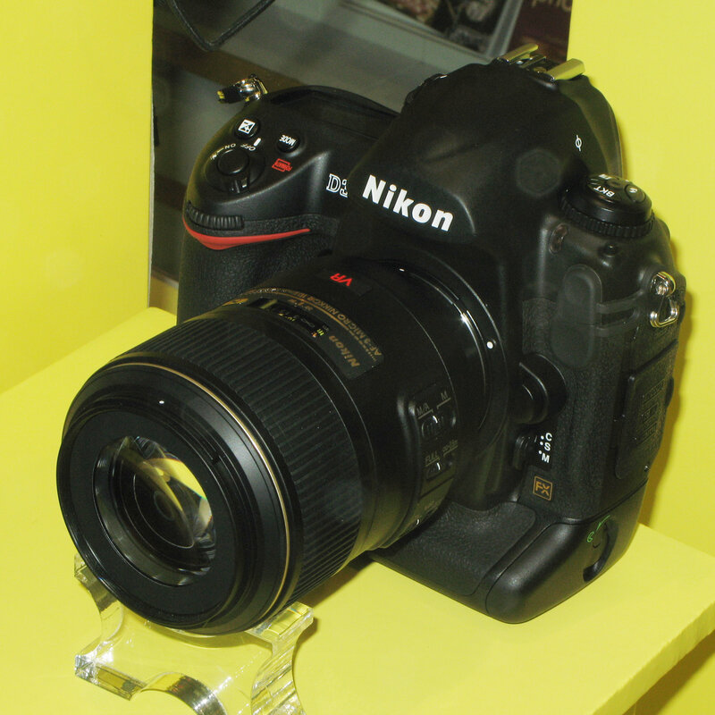 Nikon D3 camera on display