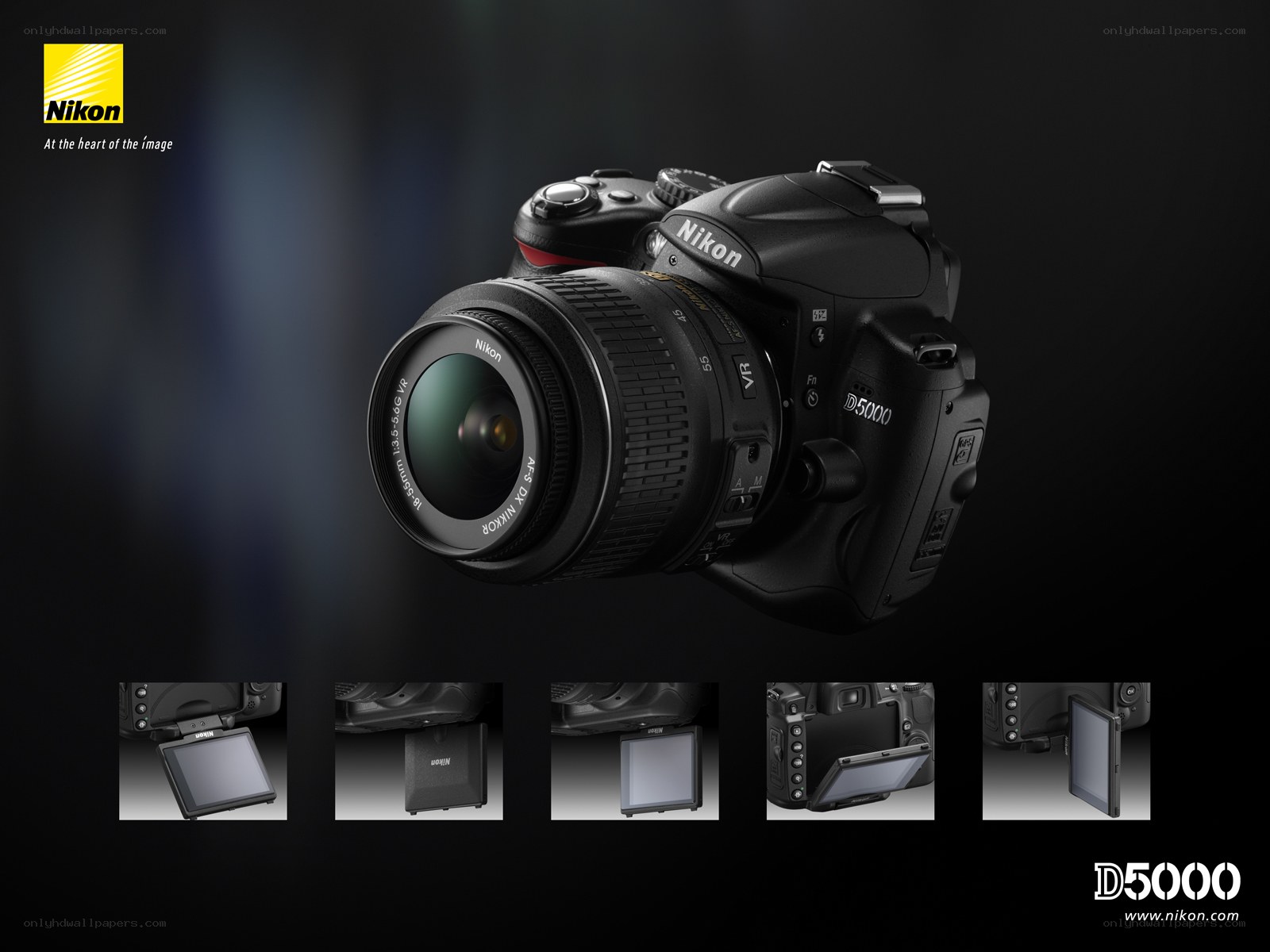 Nikon D5000 camera product shot