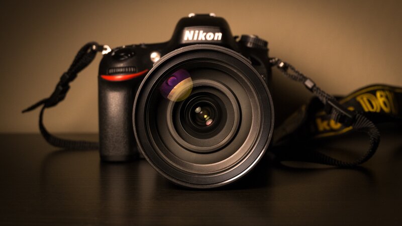 Nikon DSLR Camera — Black, Dramatic