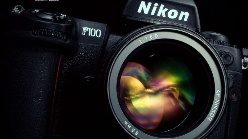 Nikon F100 Camera — Black, Dramatic, Photograph