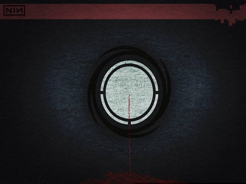 NIN album art with red line