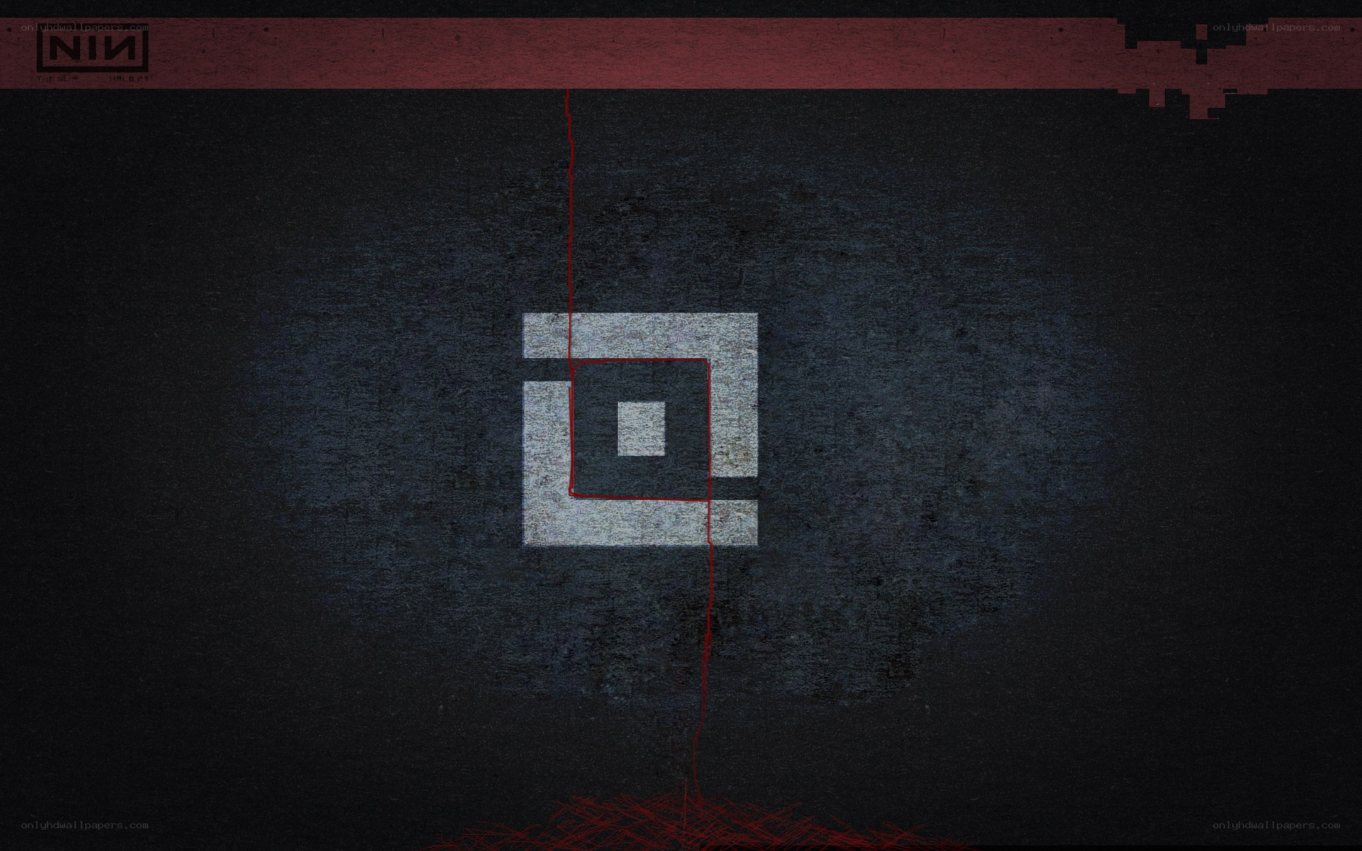 NIN album artwork with red line