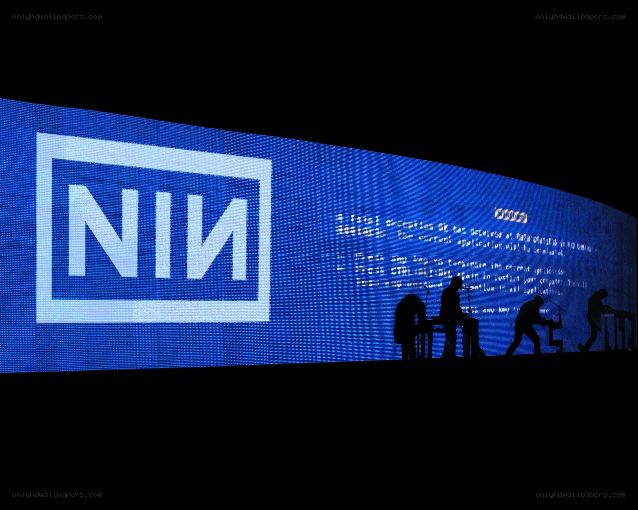 NIN band on stage