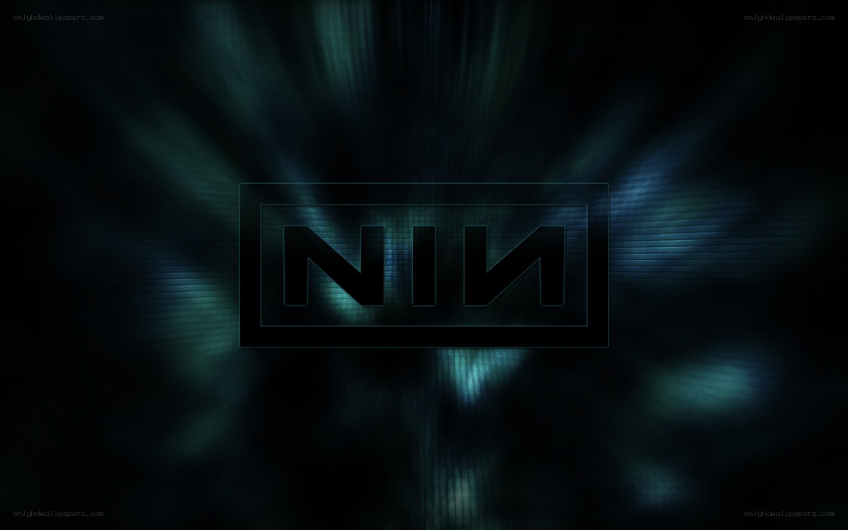 NIN logo on dark background