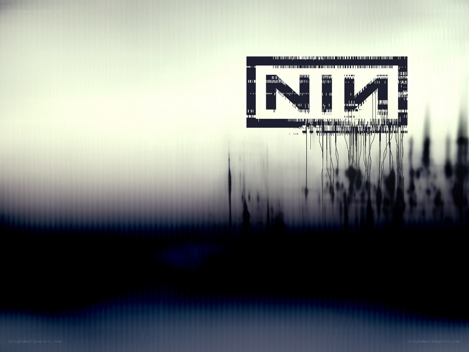 NIN logo with glitch effect