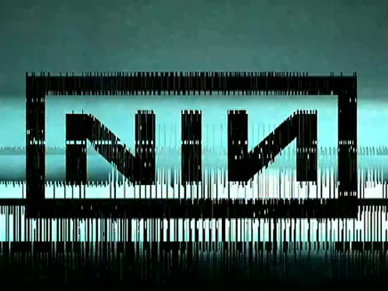 NIN logo with glitch effect