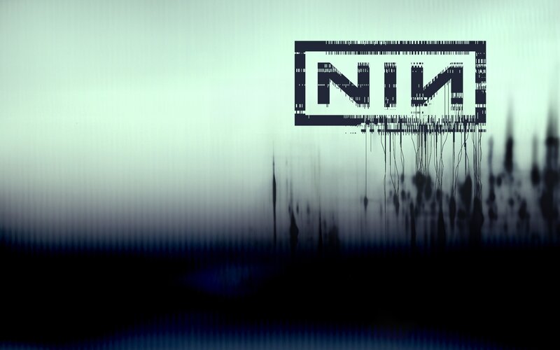 NIN Logo with Glitch Effect — Black