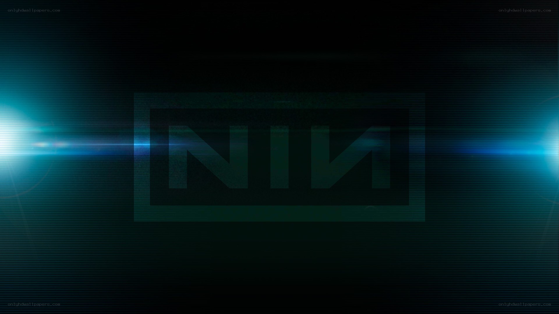 NIN logo with lens flare