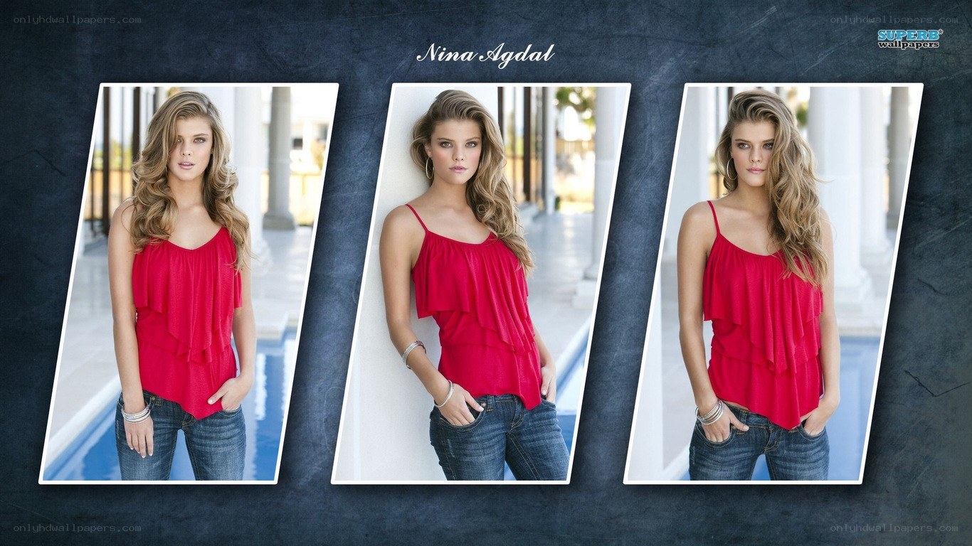 Nina Agdal in red top