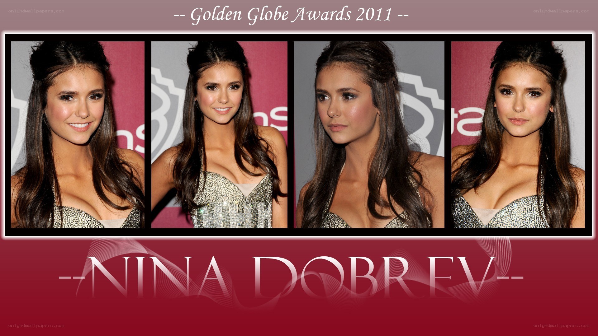 Nina Dobrev at Golden Globes
