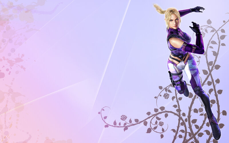 Nina Williams in purple outfit
