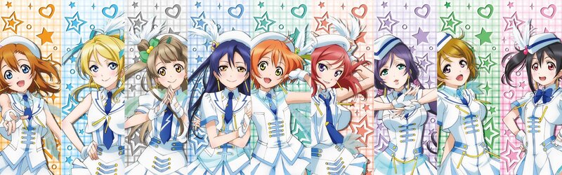 Nine Anime Girls in Uniforms — White