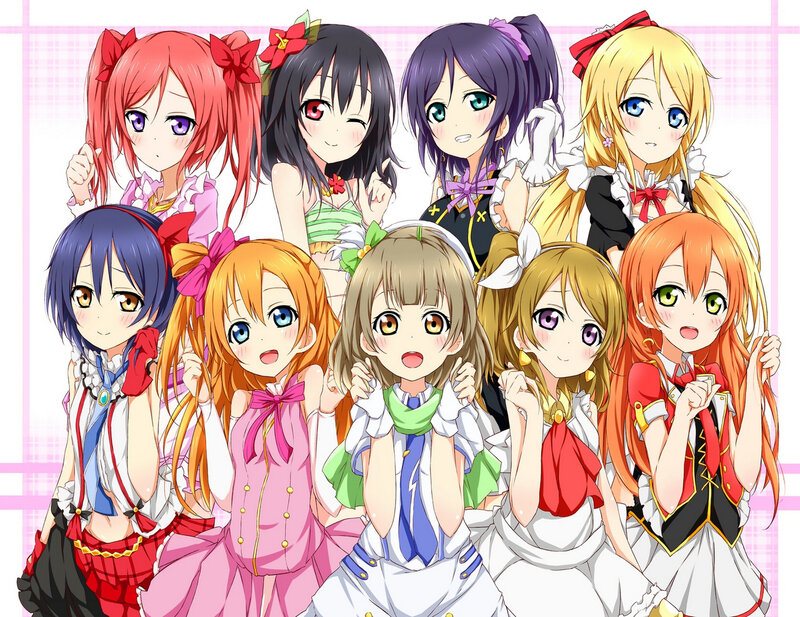 Nine Anime Girls