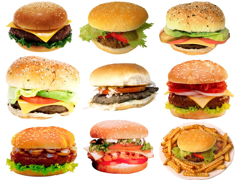 Nine Different Hamburgers
