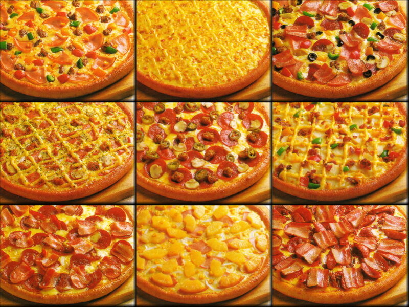 Nine Different Pizzas