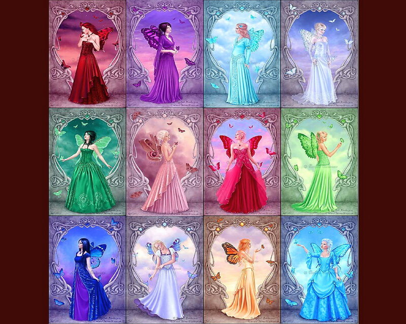 Nine Fairies in Gowns