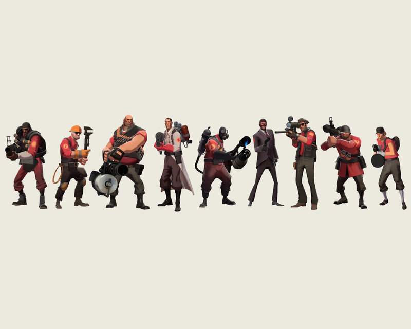 Nine Game Characters — Red, Neutral