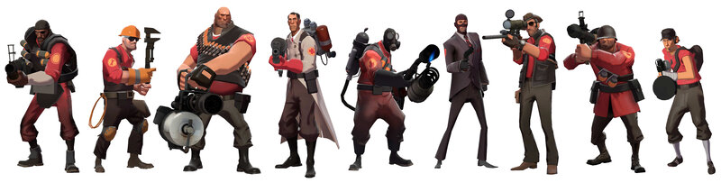 Nine Game Characters — Red