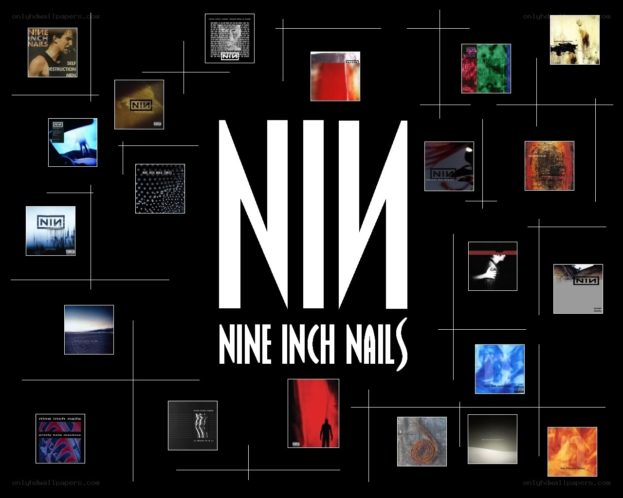 Nine Inch Nails album collage