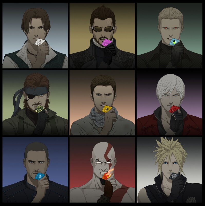 Nine Male Characters