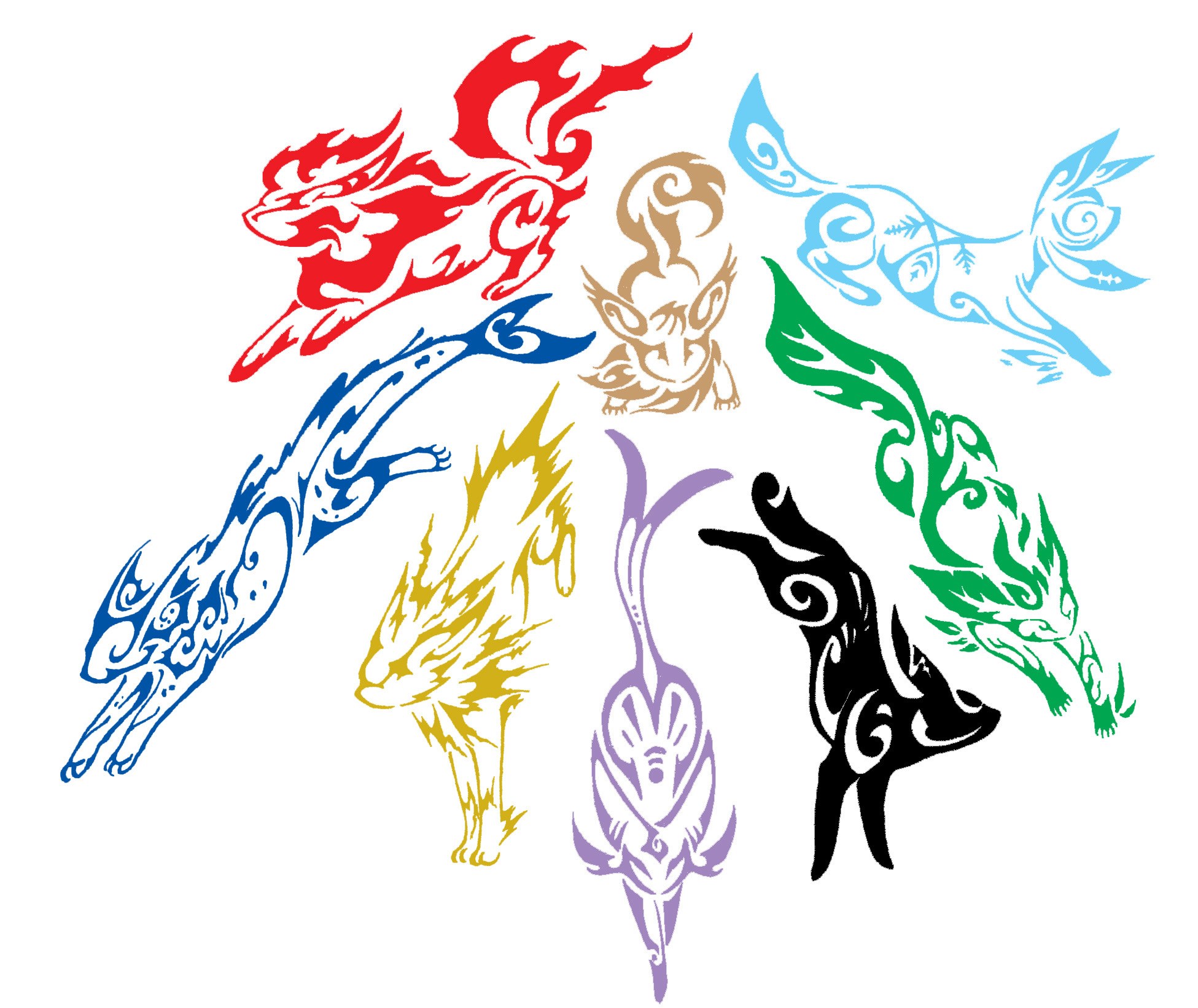 nine mythical foxes