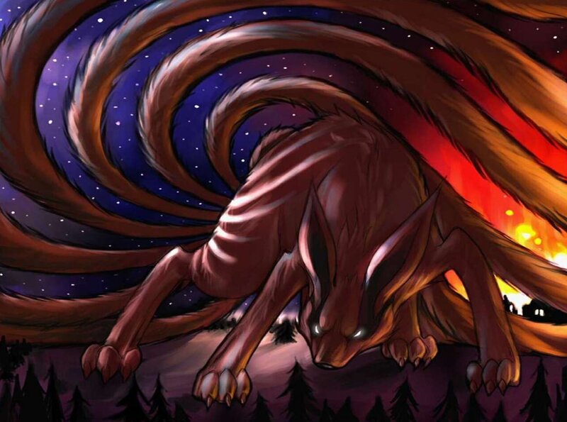 Nine-tailed Fox Beast — Brown, Dramatic