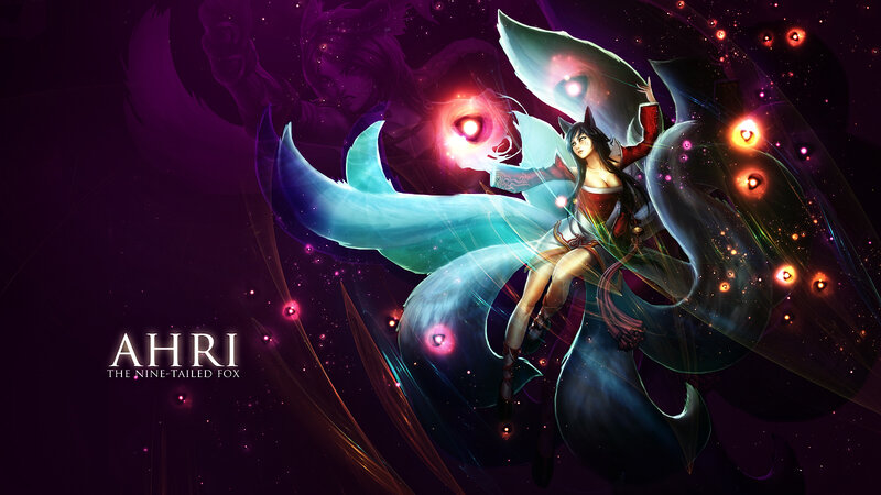 Nine-tailed Fox Character — Purple