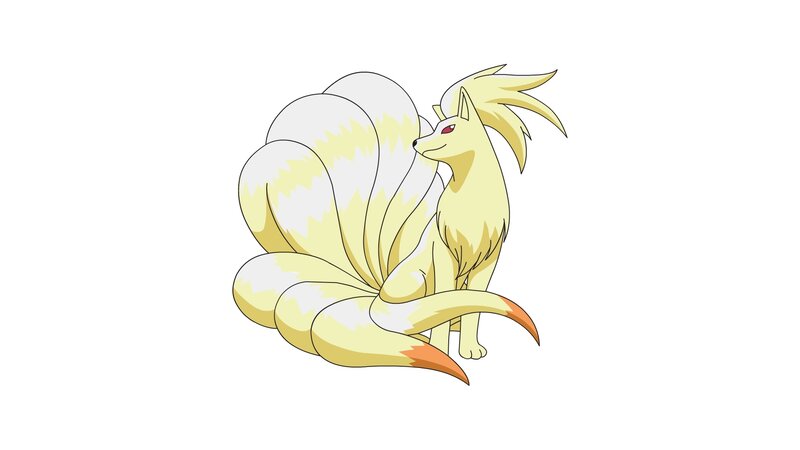 Nine-tailed Fox Creature — Yellow
