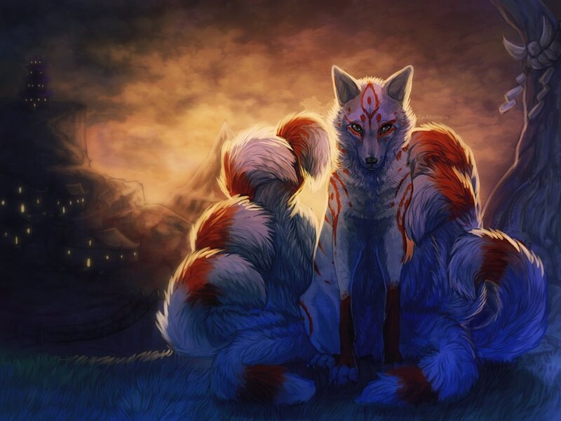 Nine-tailed Fox Spirit — Blue