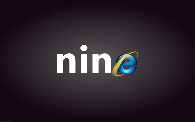 Nine with Internet Explorer logo