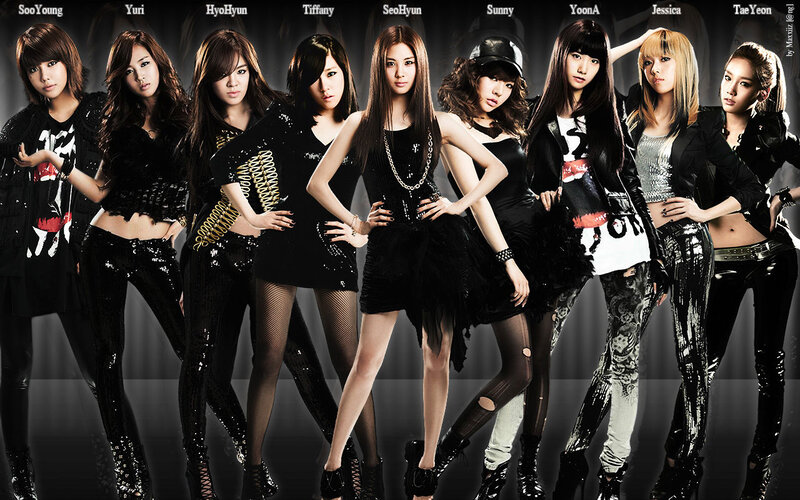 Nine Women in Black Outfits