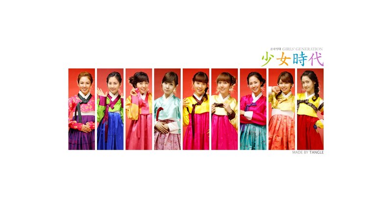 Nine Women in Hanboks — Red