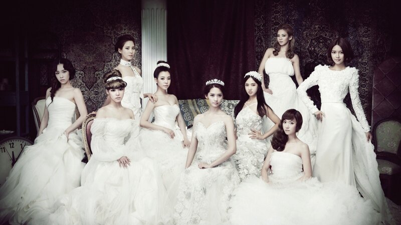 Nine Women in Wedding Dresses